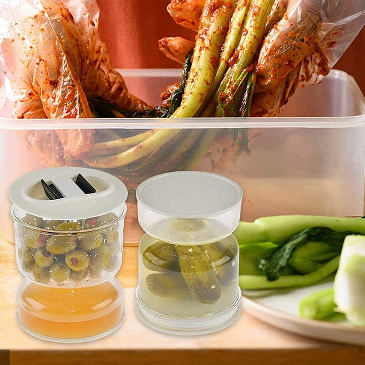 Lisslune | Pickle and Olive Jar with Strainer