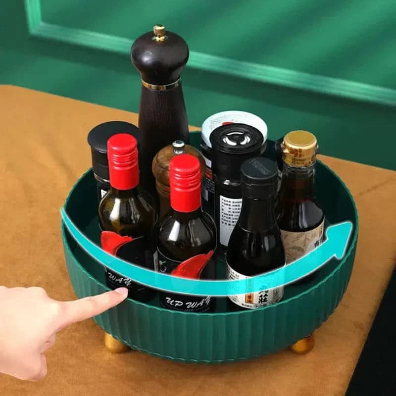 Lisslune | 360° ROTATION ORGANIZER – Rotatable storage assistant for kitchen, bathroom & office with space-saving design