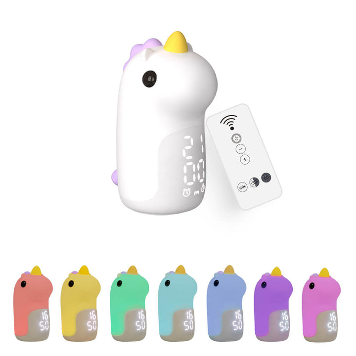 Lisslune | Unilora DreamLight Alarm Clock | Unicorn Design | Timer & LED Night Light | Nursery Decor