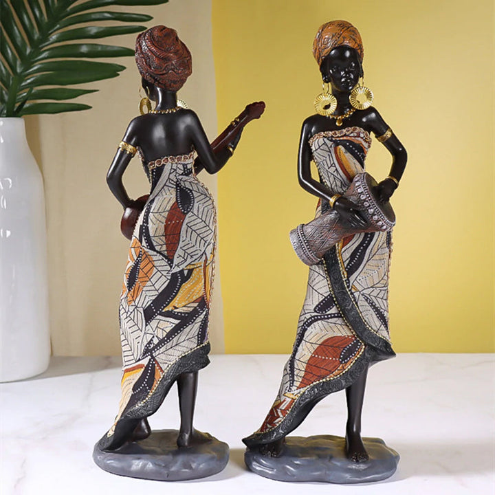 Lisslune | African Female Musician Sculpture
