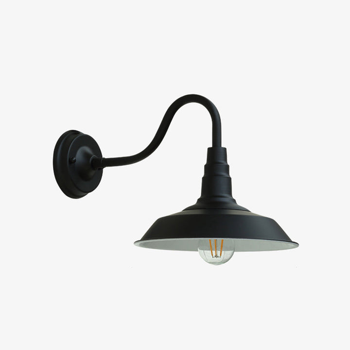 Lisslune | Noctura Classic Wall Lamp | Vintage Design | Iron Frame with Round Glass Shade | 1-Light Dining Room Lighting