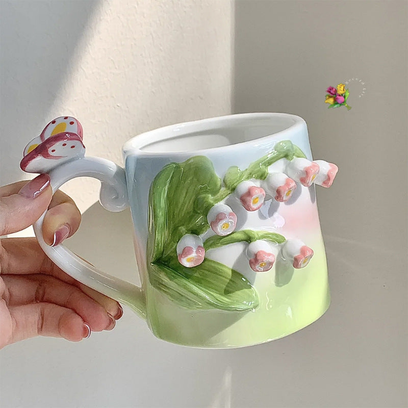 Lisslune | Frendorf 3D Floral Hand-painted Mug
