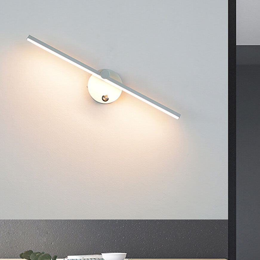 Lisslune | Nordic Minimalist Aluminium Long Bar Switch LED Mirror Wall Light Lamp