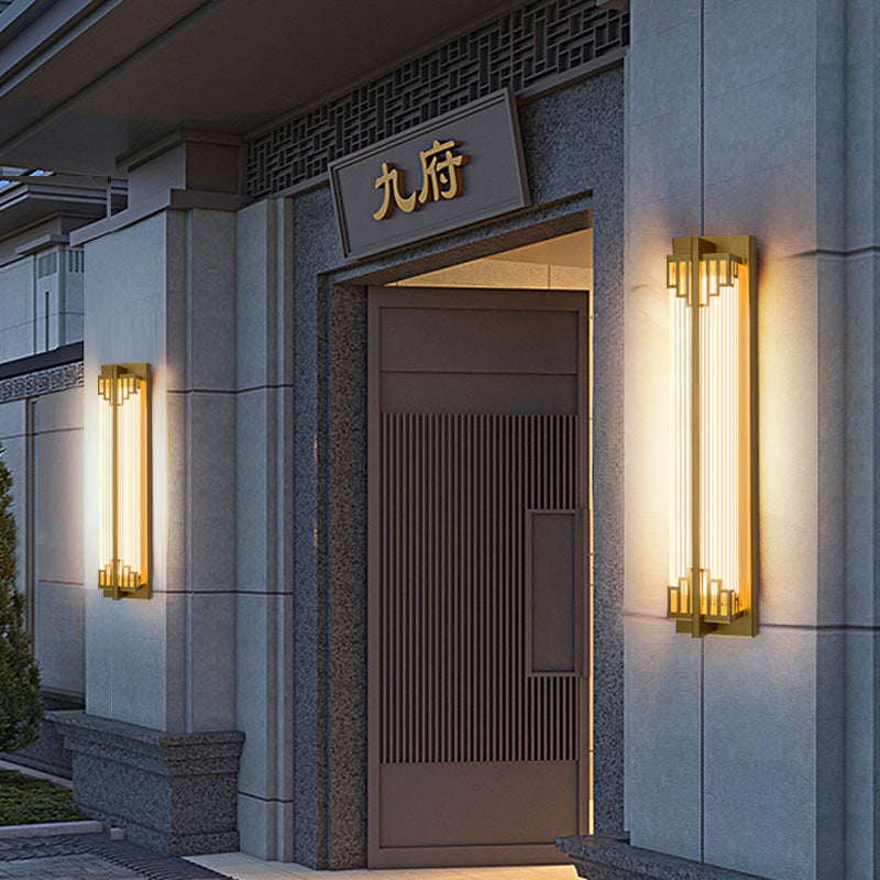Lisslune | LumaRay Waterproof LED Wall Light | Stainless Steel Glass | Rectangular | Outdoor Lighting Terrace