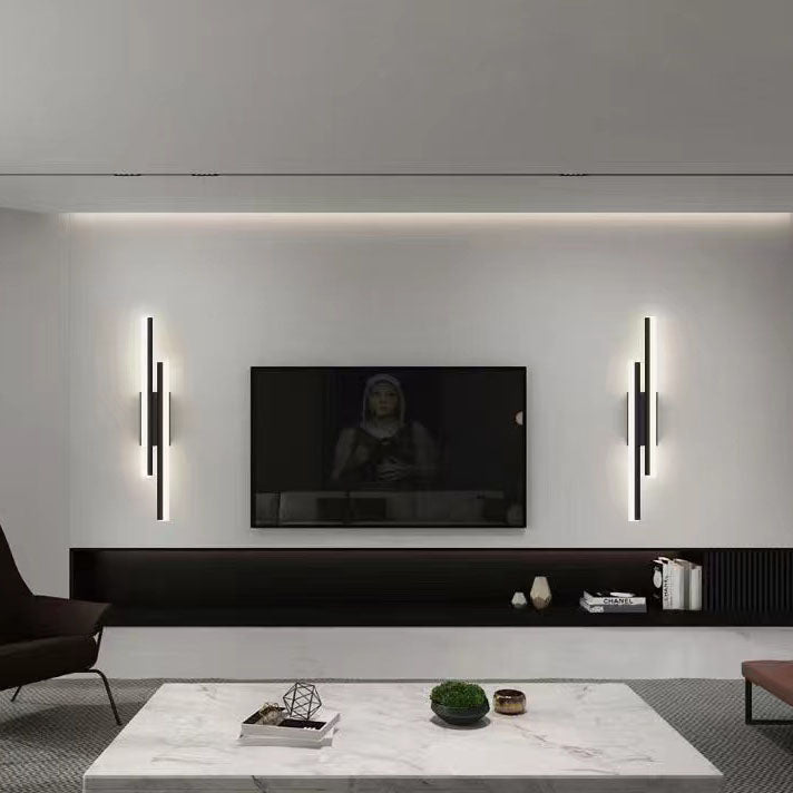 Lisslune | LuxLine Modern LED Wall Lamp | Minimalist Design | Iron & Acrylic | Dimmable Light