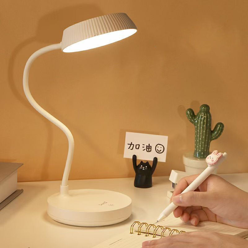 Lisslune | Nordic Minimalist Round Plate LED Touch Eye Protection USB Desk Lamp