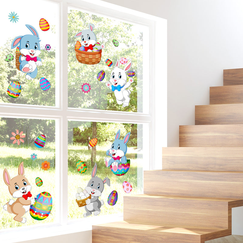 Lisslune | Easter Bunny Egg Wall Stickers, 2 Sheets