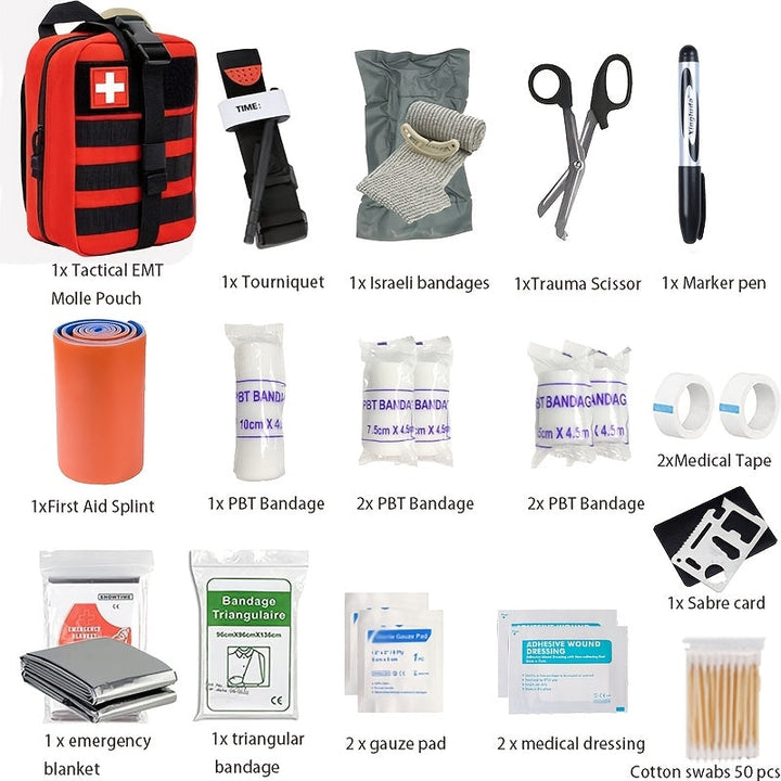 Lisslune | TravelAid First Aid Kit – Compact First Aid Set for Travel & Outdoor
