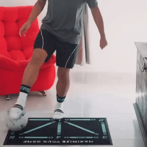 Lisslune | Football Pro Training Mat | Anti-Slip, 2x2m Space & Video Program for Skill Enhancement and Home Training