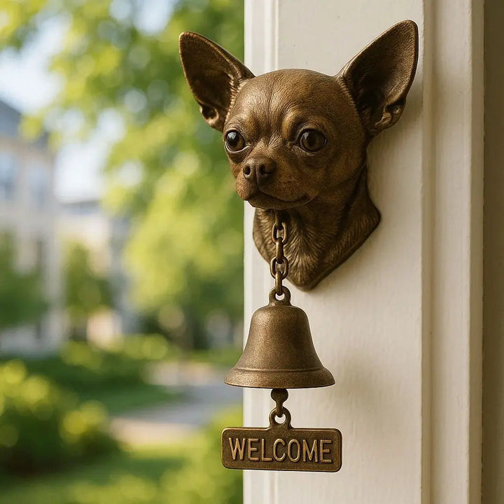 Lisslune | Welcome Bell Shepherd Bronze – Elegant Wall Bell with German Shepherd Design