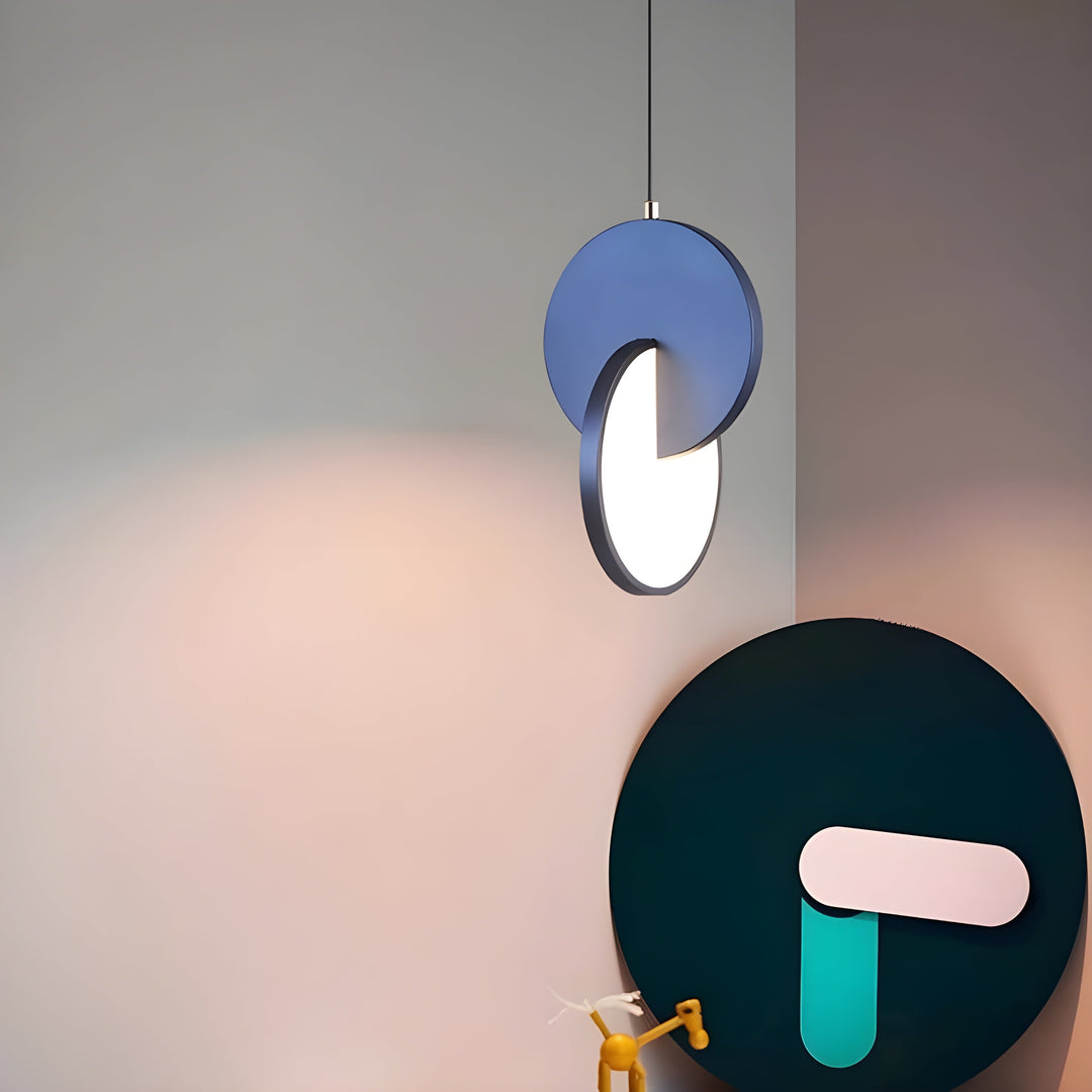 Lisslune | NordicGlow – Modern Scandinavian LED pendant lamp with round frame and warm glow