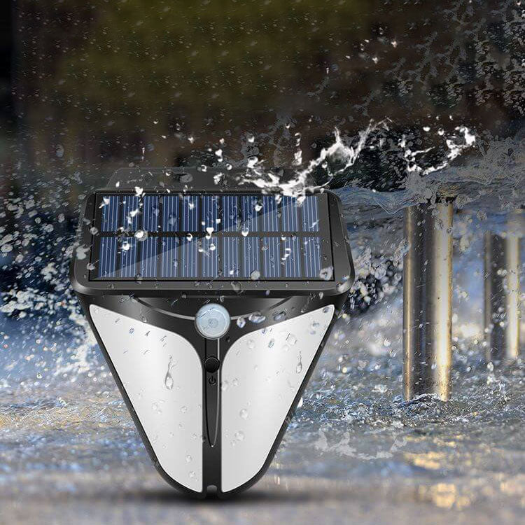 Lisslune | Solar Intelligent Triangle Outdoor Waterproof Body Sensor Patio LED Wall Light