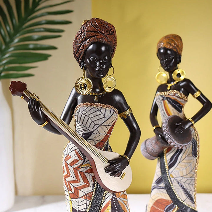 Lisslune | African Female Musician Sculpture