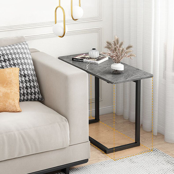 Lisslune | ModernoCurve C-Side Table | MDF Tabletop | Modern Design | Space-saving | Perfect for Living Room & Bedroom