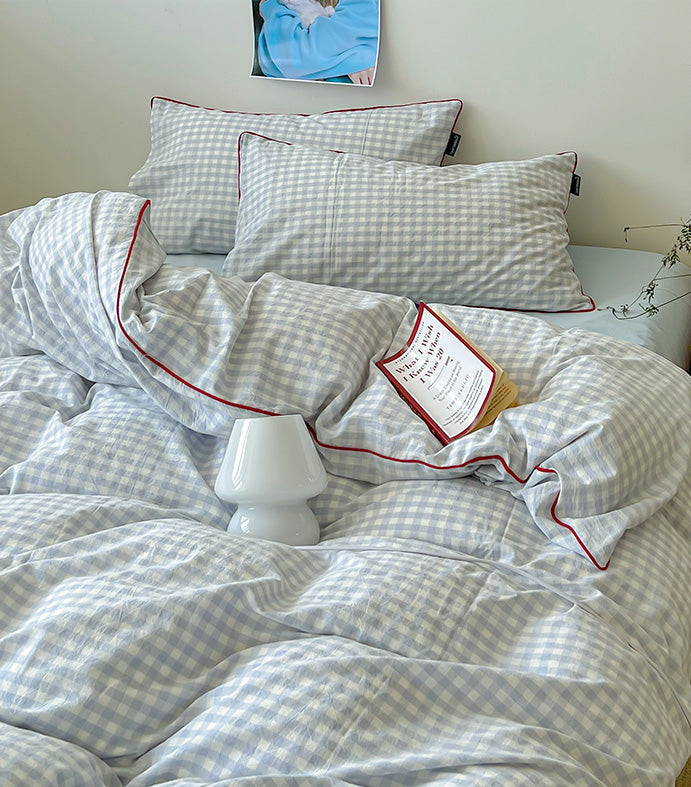 Rynx Japanese Cozy Checked Bedding Set