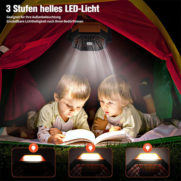 Lisslune | Portable fan for outdoor use with LED light