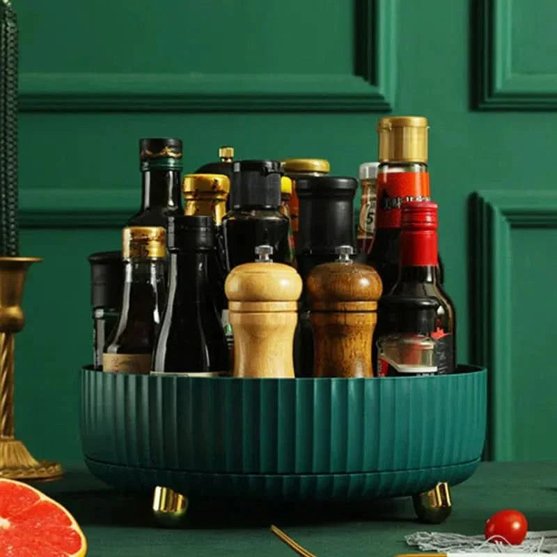 Lisslune | 360° ROTATION ORGANIZER – Rotatable storage assistant for kitchen, bathroom & office with space-saving design
