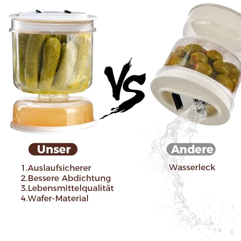 Lisslune | Pickle and Olive Jar with Strainer