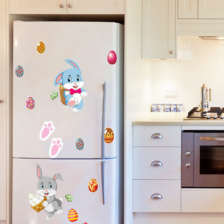 Lisslune | Easter Bunny Egg Wall Stickers, 2 Sheets