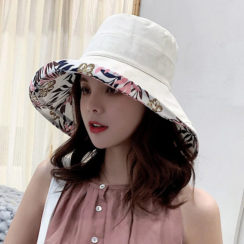 Lisslune | Wide Brim Cotton Summer Hat