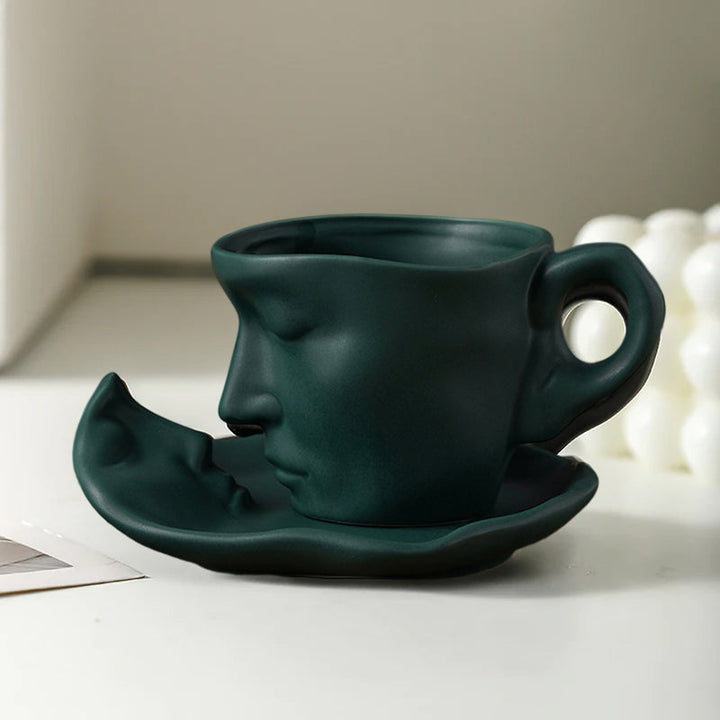 Lisslune | Kyssnades Face ceramic coffee mug