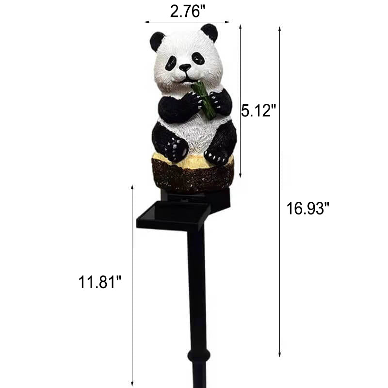 Lisslune | Solar resin panda outdoor waterproof patio decoration ground light