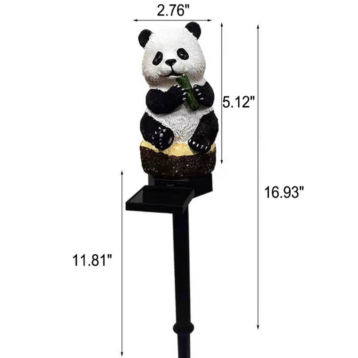 Lisslune | Solar resin panda outdoor waterproof patio decoration ground light