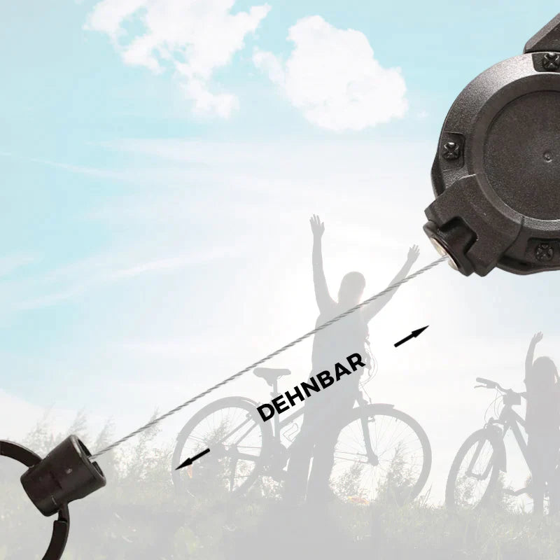 Lisslune | Automatic retractable keychain made of wire rope for outdoor use