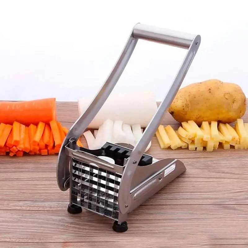 Lisslune | SmartFries Stainless Steel French Fry Cutter – 3 Blade Sizes