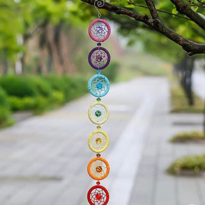 Lisslune | Chakra Dreamcatcher Rainbow Yoga Wall Ornament