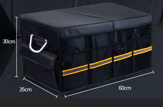 Lisslune | Car Trunk Organizer Foldable Cover Durable Sturdy Thickened Plate Collapsible Trunk Storage Box