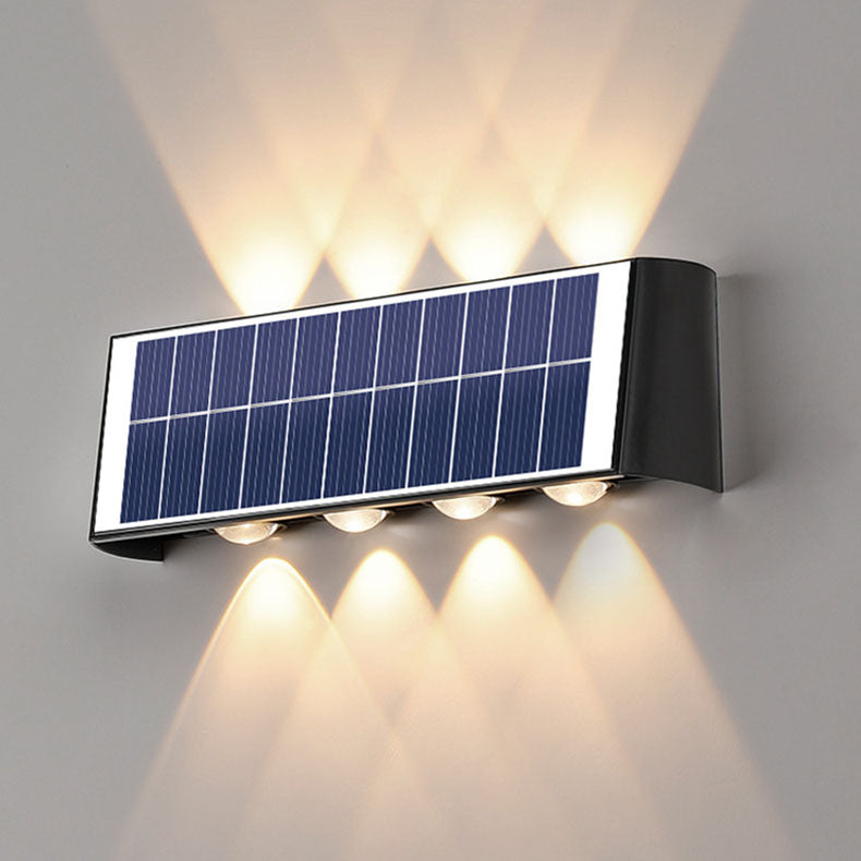 Lisslune | Modern Simplicity Solar Waterproof Rectangular ABS PMMA LED Wall Light Lamp For Outdoor Patio