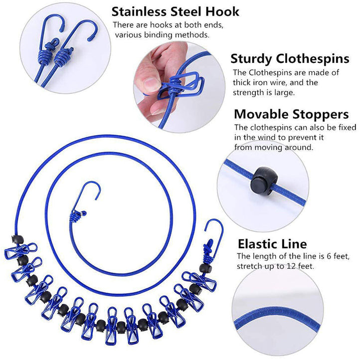 Lisslune | Portable elastic travel dress rack