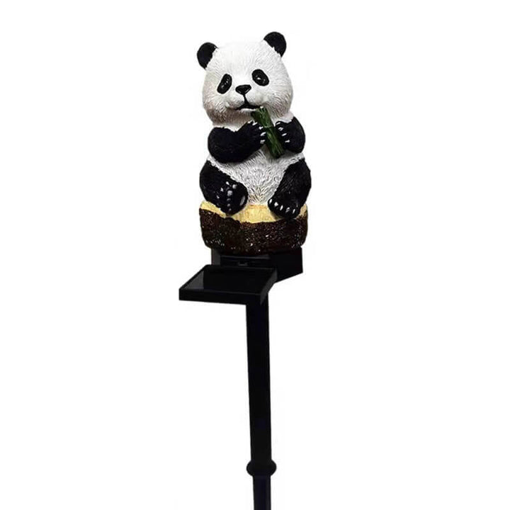 Lisslune | Solar resin panda outdoor waterproof patio decoration ground light