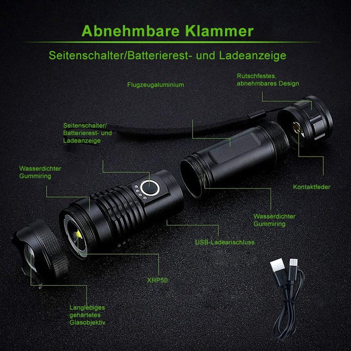Lisslune | Waterproof military laser flashlight