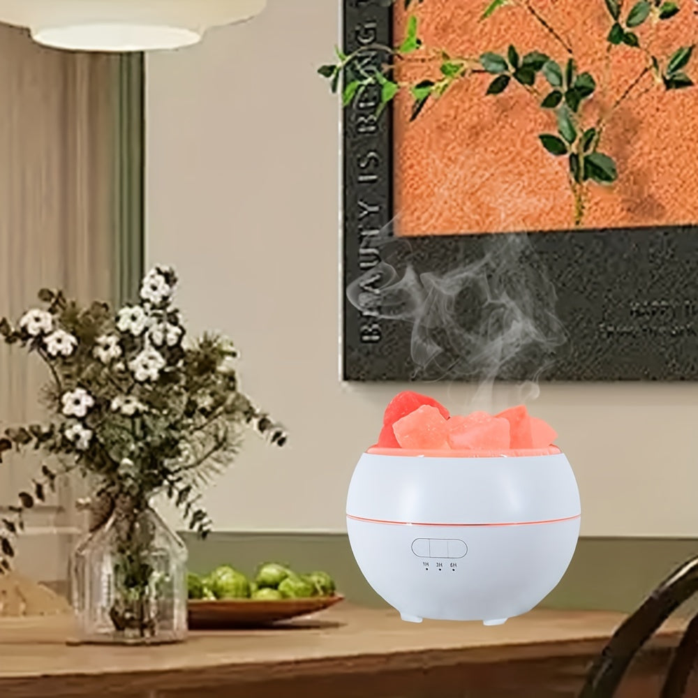 Lisslune | Salt Lamp Diffuser - 3-in-1 Essential Oil Diffuser, Himalayan Salt Lamp & Air Humidifier