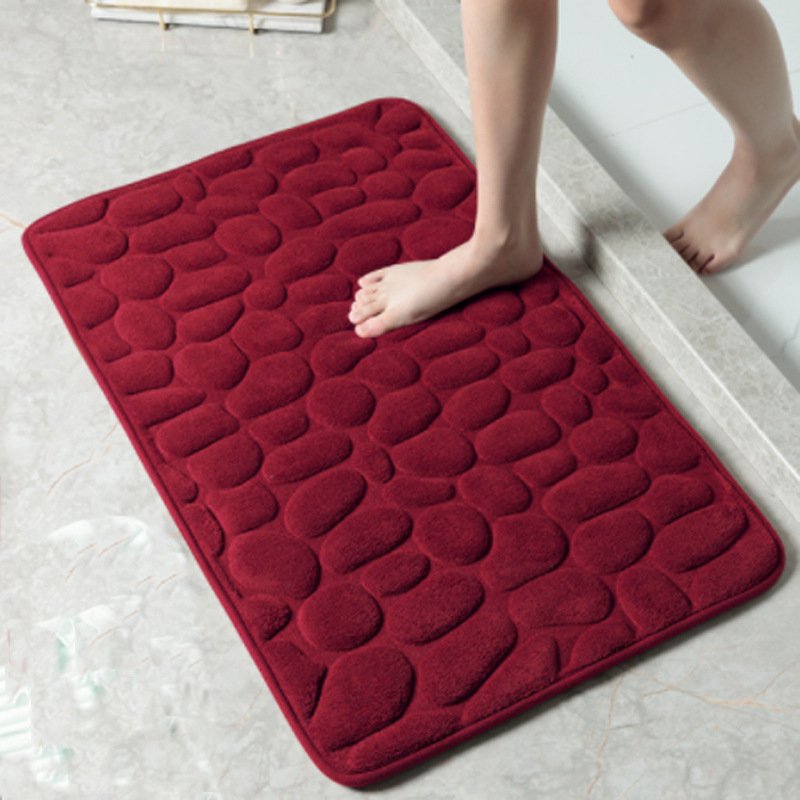 Lisslune | Cobblestone Embossed Bathroom Bath Mat