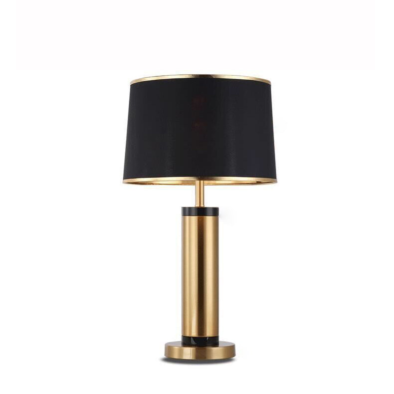 Lisslune | Modern Transitional Cylinder Iron Fabric 1-Light Table Lamp for the Living Room