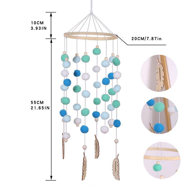 Lisslune | Rainbow Hairball Wind Chime - Playful Nordic Room Décor Accent