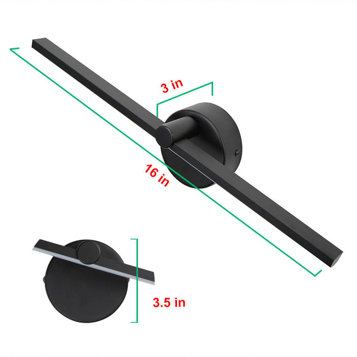 Lisslune | Nordic Minimalist Aluminium Long Bar Switch LED Mirror Wall Light Lamp