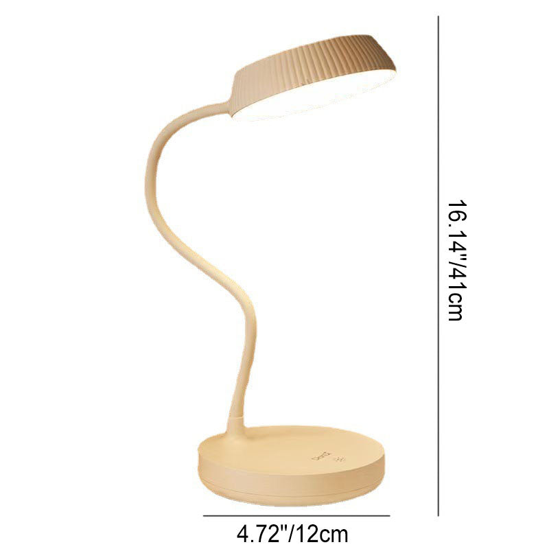 Lisslune | Nordic Minimalist Round Plate LED Touch Eye Protection USB Desk Lamp