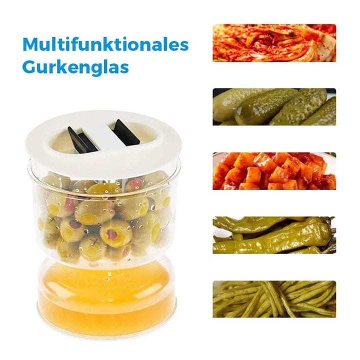 Lisslune | Pickle and Olive Jar with Strainer