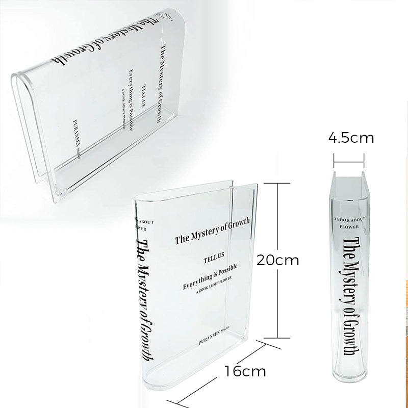 Lisslune | Book-shaped vase made of acrylic