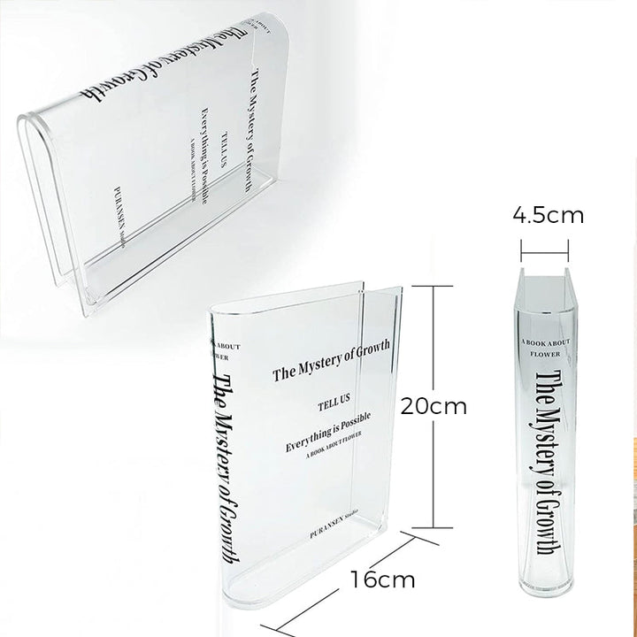 Lisslune | Book-shaped vase made of acrylic