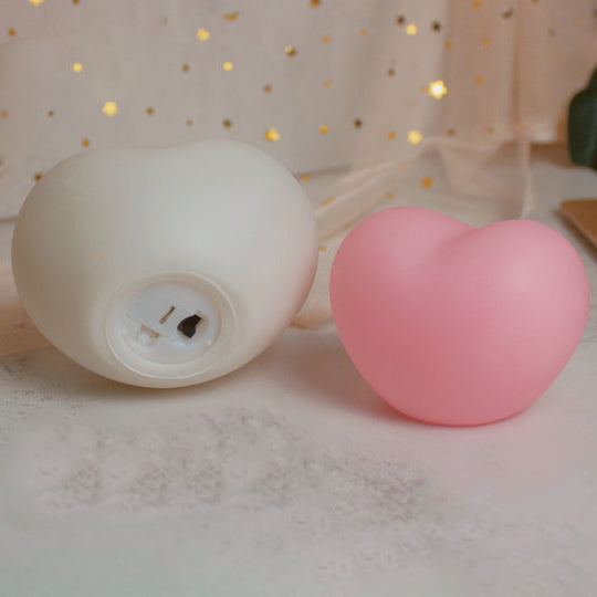 Lisslune | LuvSphere Silicone LED Night Light | Heart-Shaped Design | Table Lamp | Warm Mood Light | Decorative