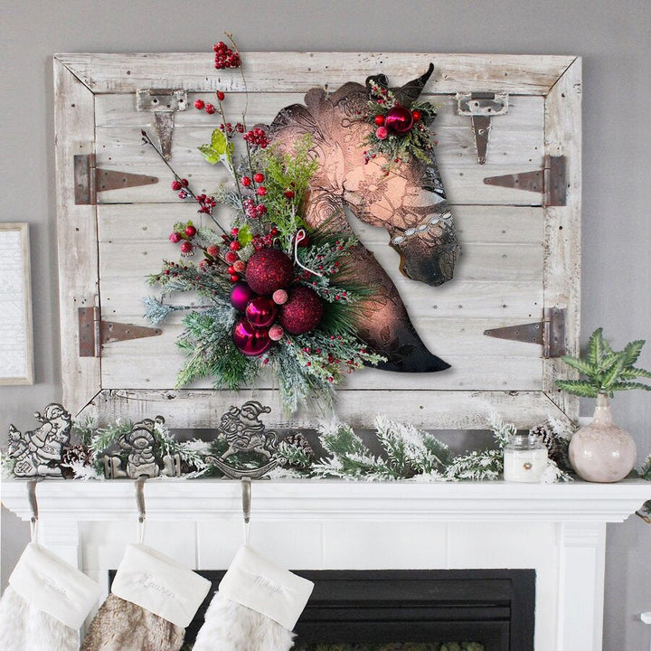 Lisslune | Christmas Dressage Wood HorseHead
