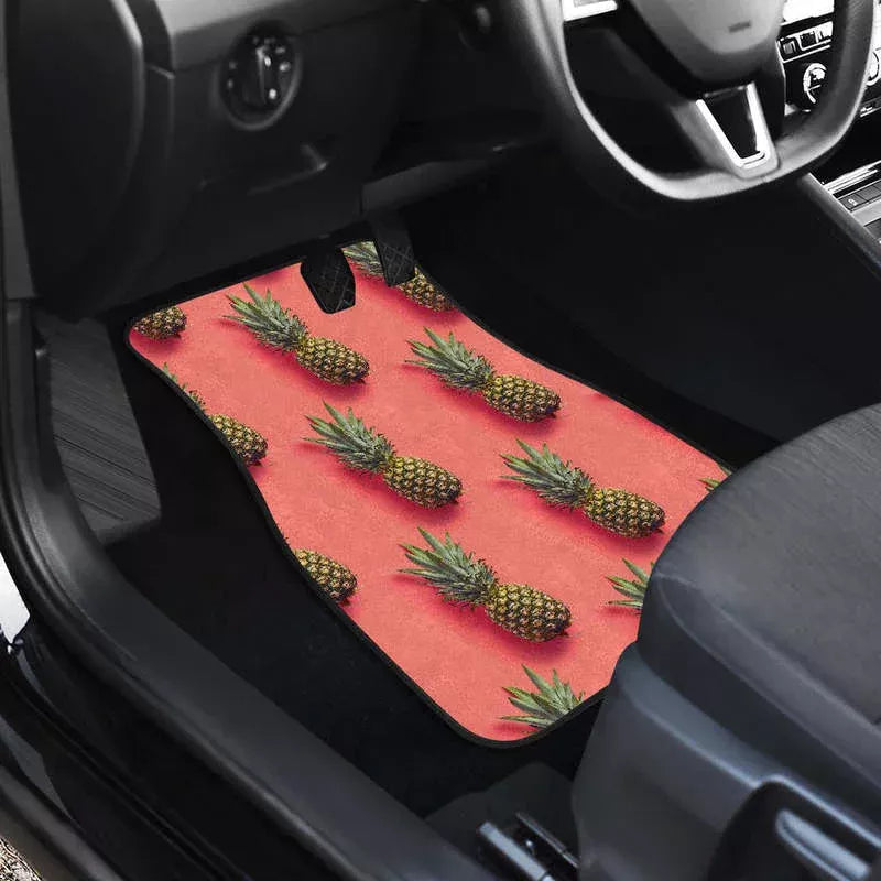 Lisslune | Pastel Pineapple Pink Car Mat