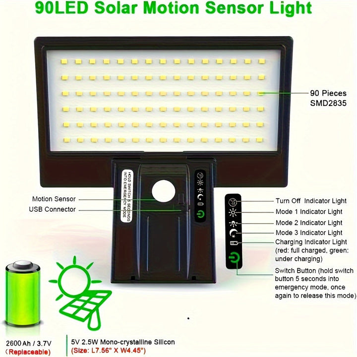 Lisslune | SmartSolar - Solar LED Outdoor lamp Spotlight Motion sensor - a lifetime of free light
