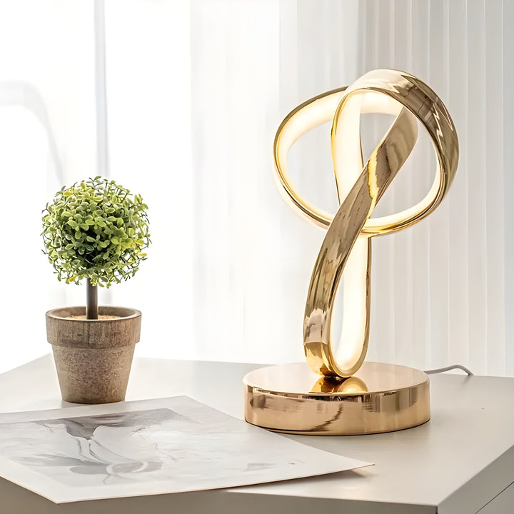 Lisslune | Lamp - Luxury Golden Möbius Ring Desk Reading Lamp