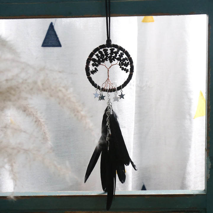 Lisslune | Frendorf Tree of Life Gemstone Dreamcatcher Hanging Jewelry